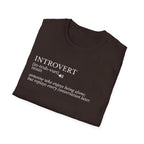 Introvert Definition T-Shirt — Minimalist Funny Introvert Tee