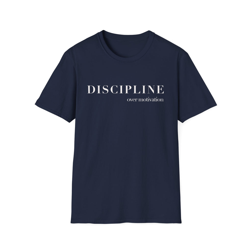 Discipline Motivational T-Shirt — minimalist 'Discipline, not motivation' design