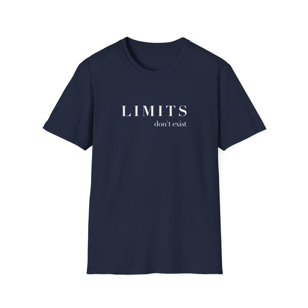 Limits Don’t Exist Tee — Minimal Motivational Graphic T-Shirt