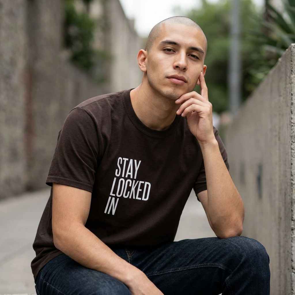 Stay Locked In T‑Shirt — Minimal Motivational Tee