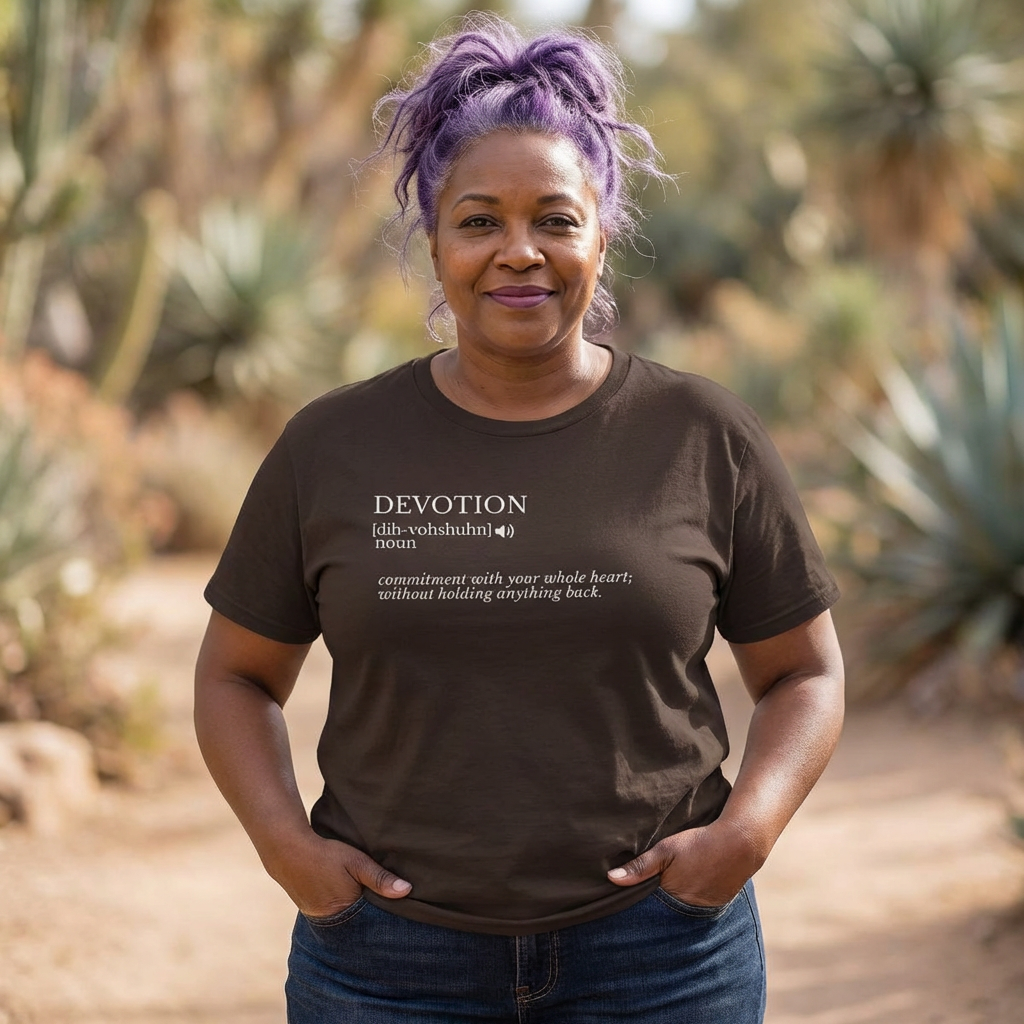 Devotion Definition T-Shirt — Minimalist Inspirational Faith Tee