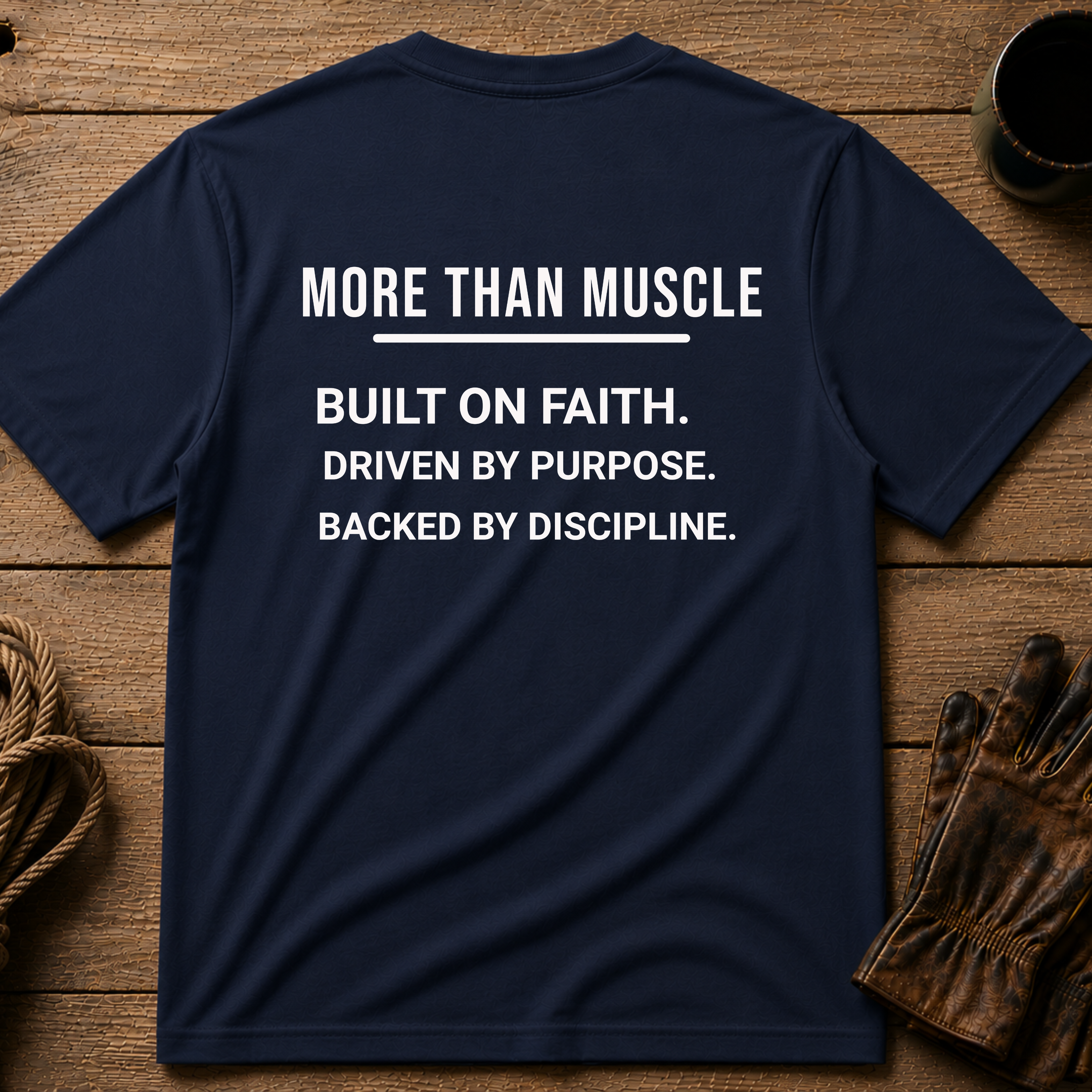 More than Muscle (Bold graphic printed on the back)
