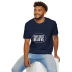 Believe Faith T-Shirt - "Pray Trust Believe" Inspirational Christian Tee