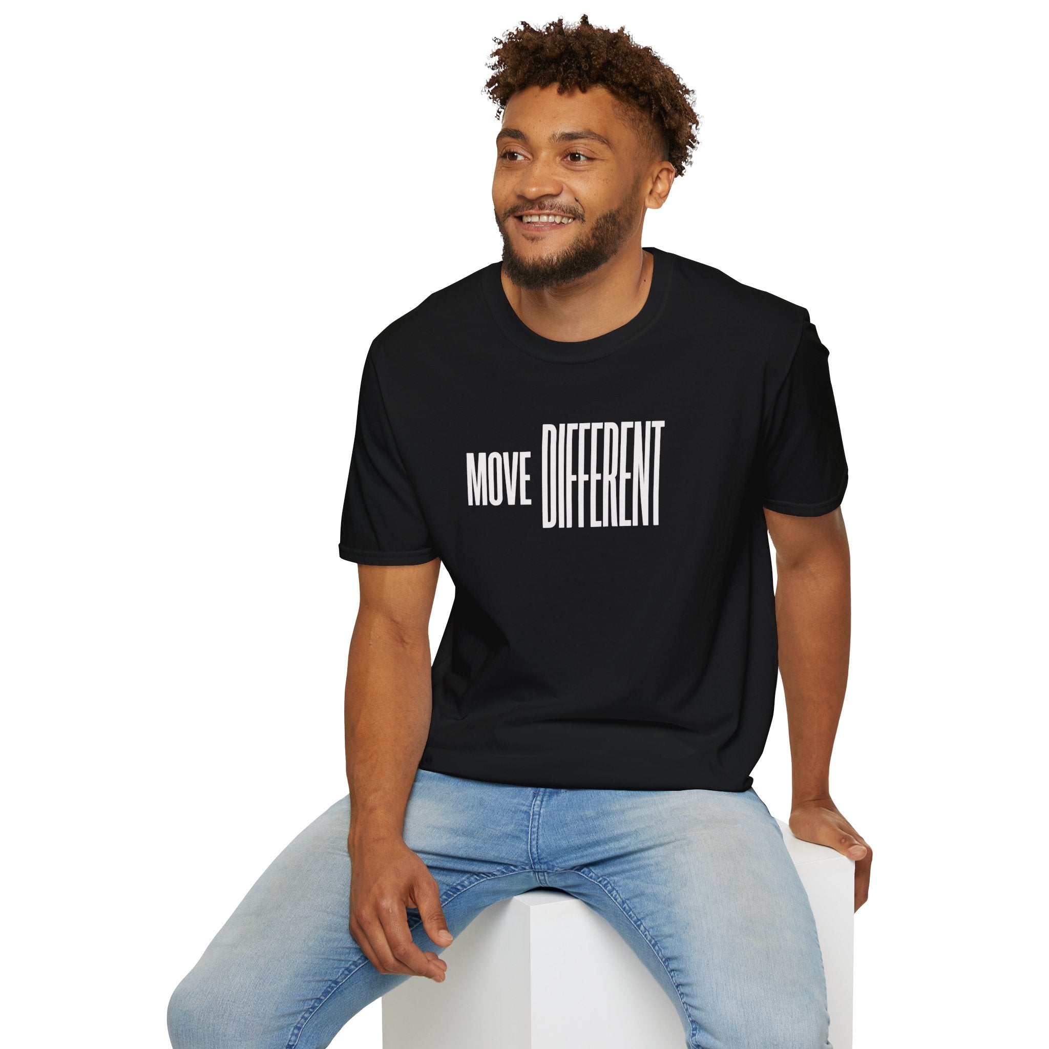 Move Different T-Shirt — Minimalist Motivational Graphic Tee