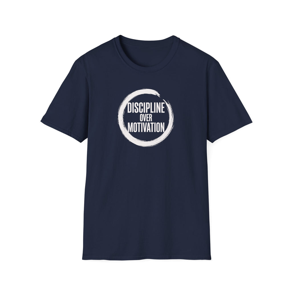 Discipline Over Motivation T-Shirt — Minimal Motivational Fitness Tee