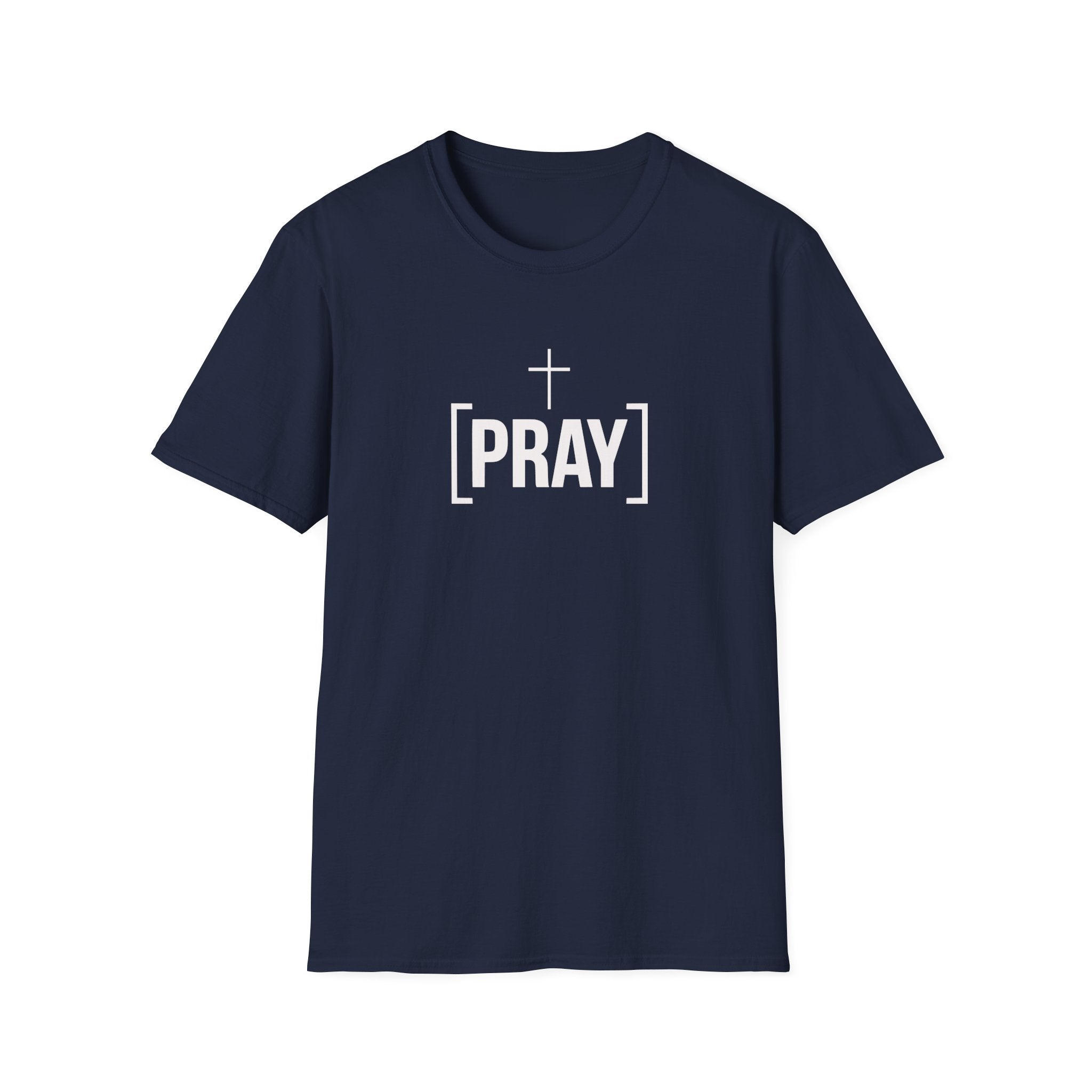 Pray Cross T-Shirt — Minimal Christian Faith Tee