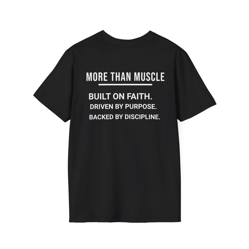 More than Muscle (Bold graphic printed on the back)