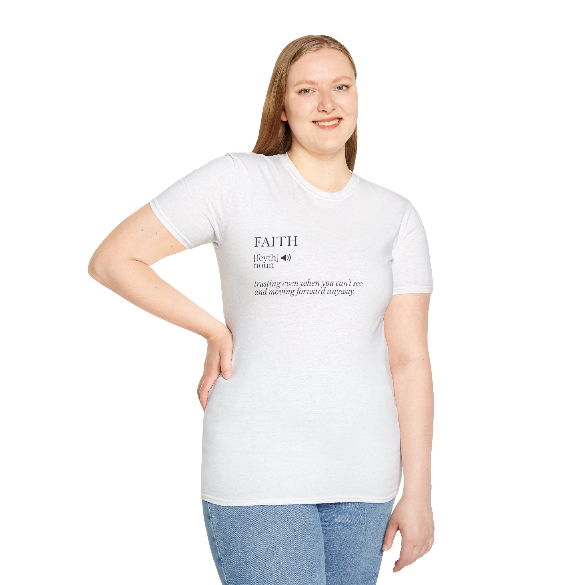 Faith Definition T-Shirt — Minimalist Inspirational Christian Tee