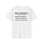 More than Muscle (Bold graphic printed on the back)