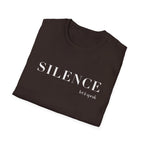 Silence Tee – Minimalist "Silence: be quiet" Graphic T-Shirt
