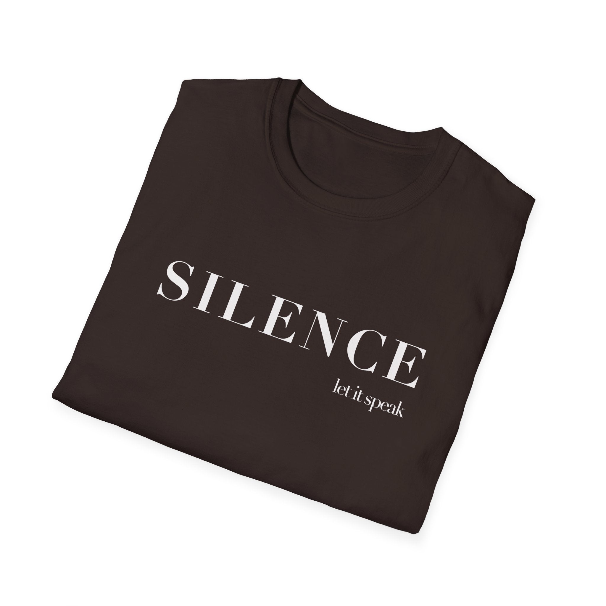 Silence Tee – Minimalist "Silence: be quiet" Graphic T-Shirt