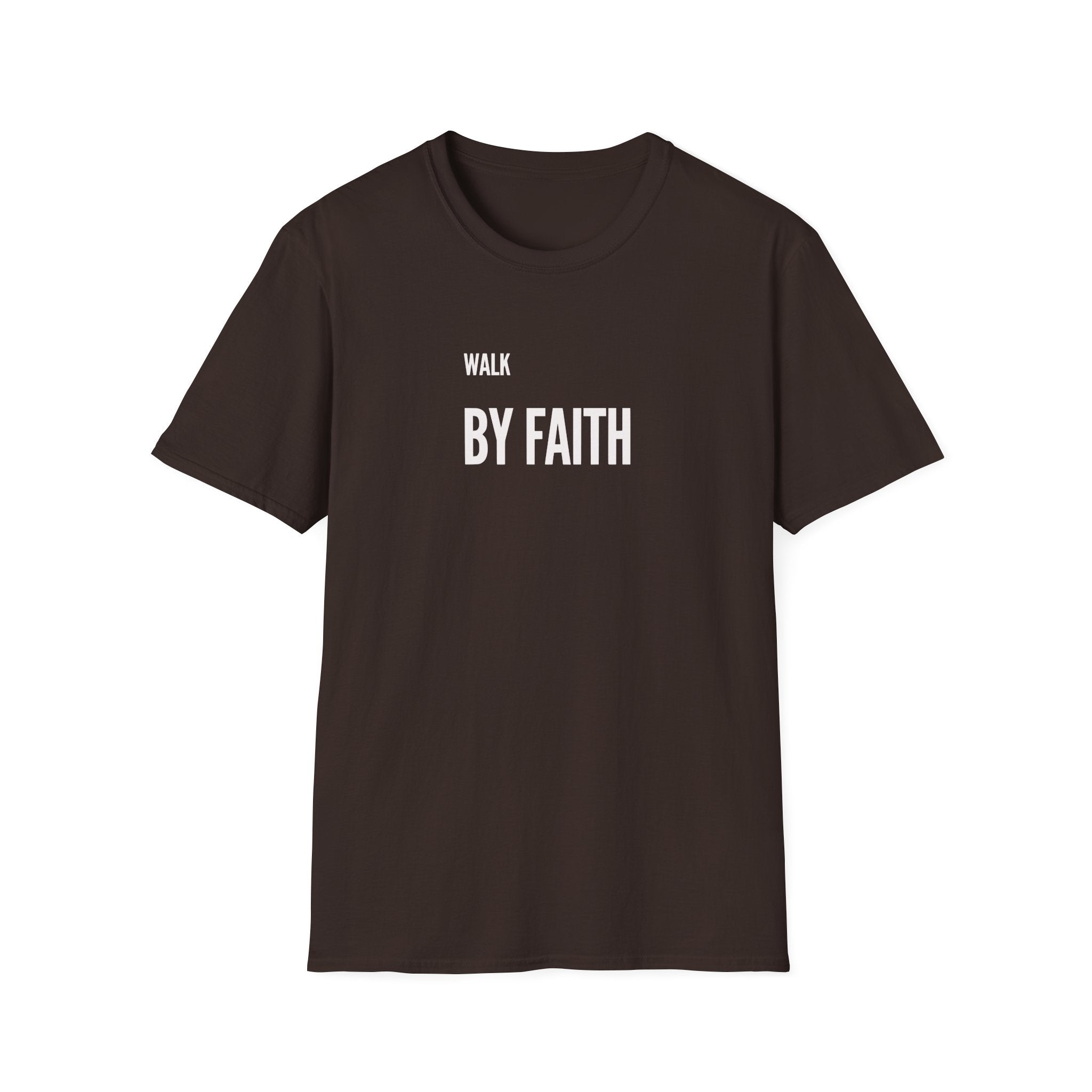 Walk By Faith T-Shirt — Minimal Christian Inspirational Tee