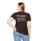 More than Muscle (Bold graphic printed on the back)