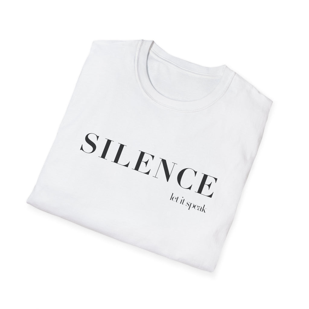 Silence Tee – Minimalist "Silence: be quiet" Graphic T-Shirt