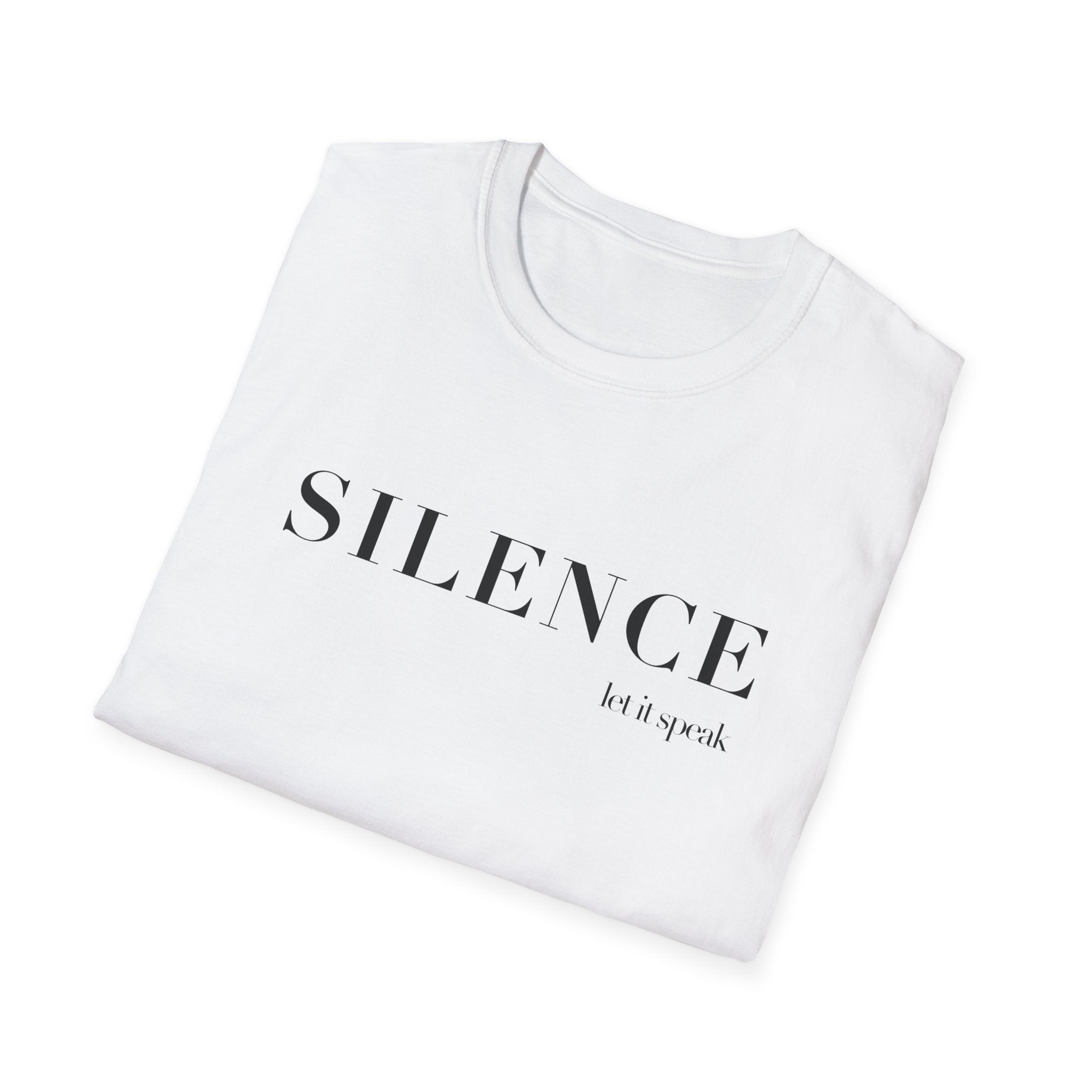 Silence Tee – Minimalist "Silence: be quiet" Graphic T-Shirt