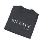 Silence Tee – Minimalist "Silence: be quiet" Graphic T-Shirt