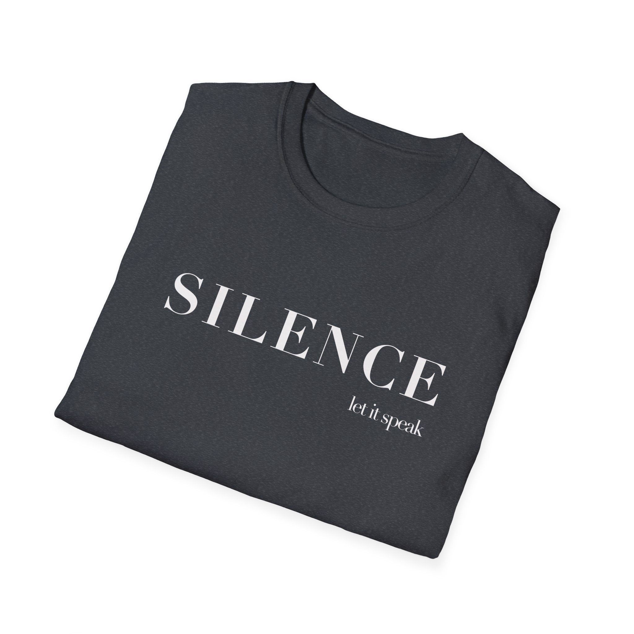 Silence Tee – Minimalist "Silence: be quiet" Graphic T-Shirt