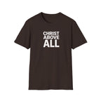 Christian T-Shirt — "Christ Above All" Minimal Faith Tee