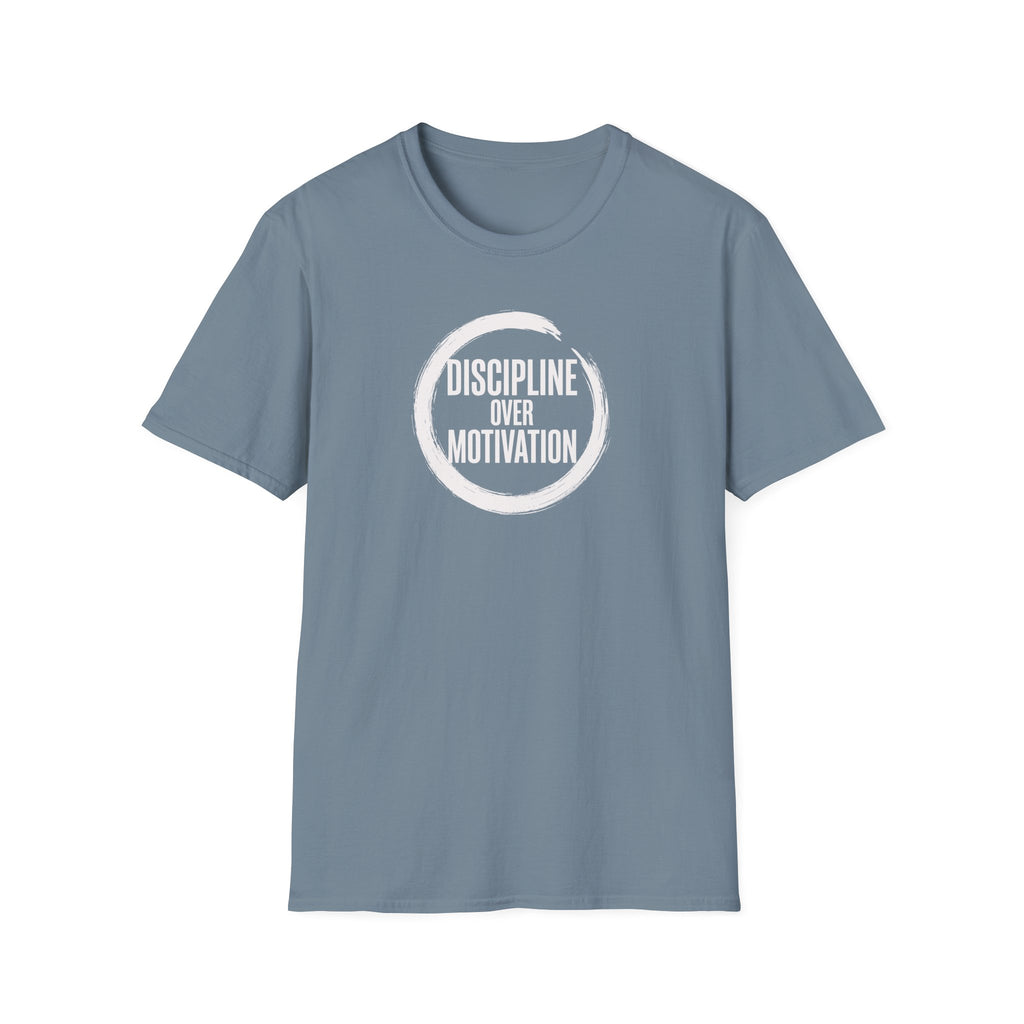 Discipline Over Motivation T-Shirt — Minimal Motivational Fitness Tee