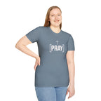 Pray Cross T-Shirt — Minimal Christian Faith Tee