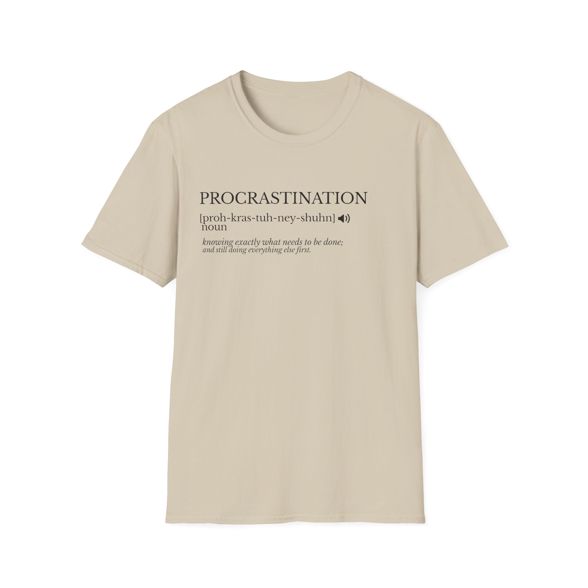 Procrastination Definition T-Shirt – Funny Dictionary Shirt for Students & Work
