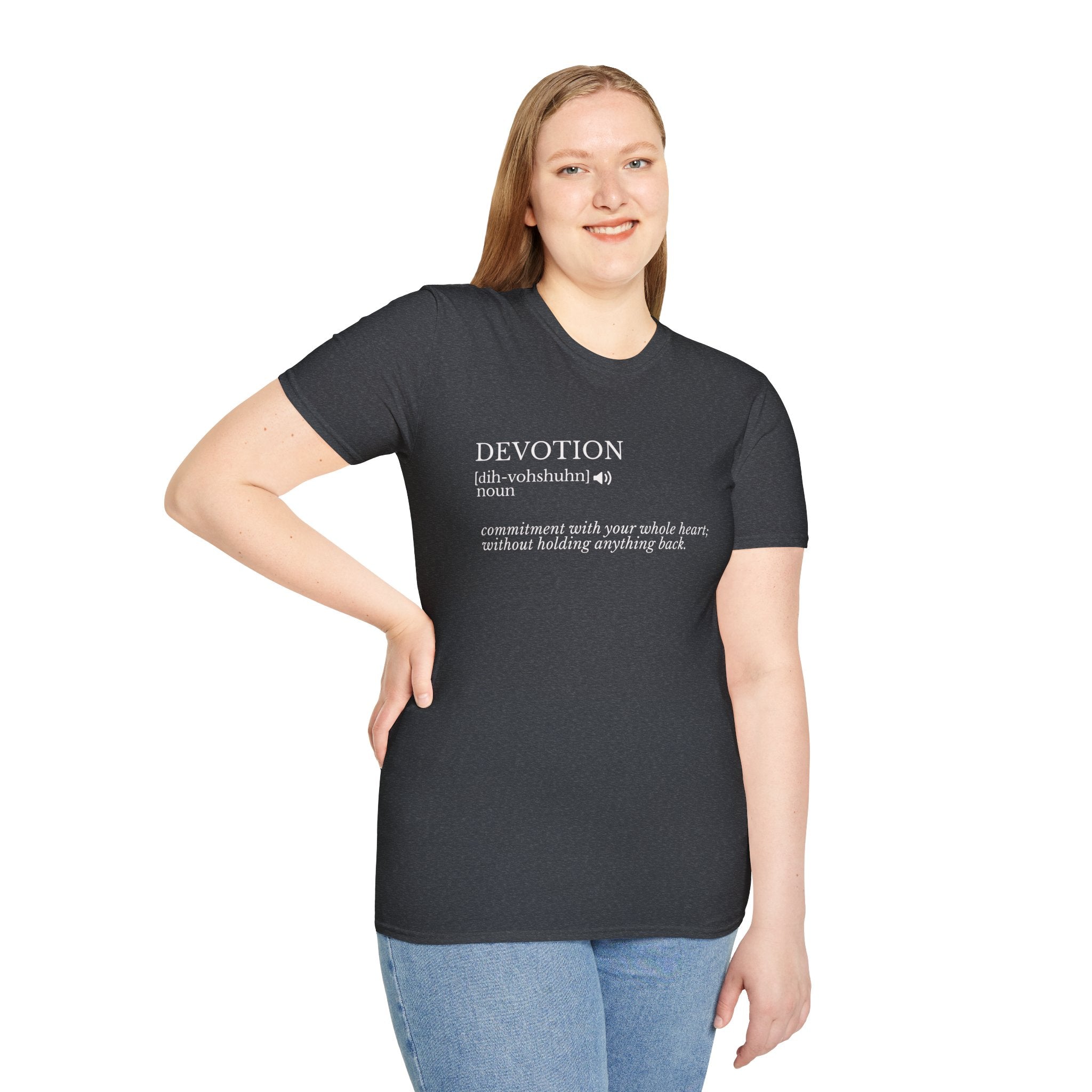 Devotion Definition T-Shirt — Minimalist Inspirational Faith Tee