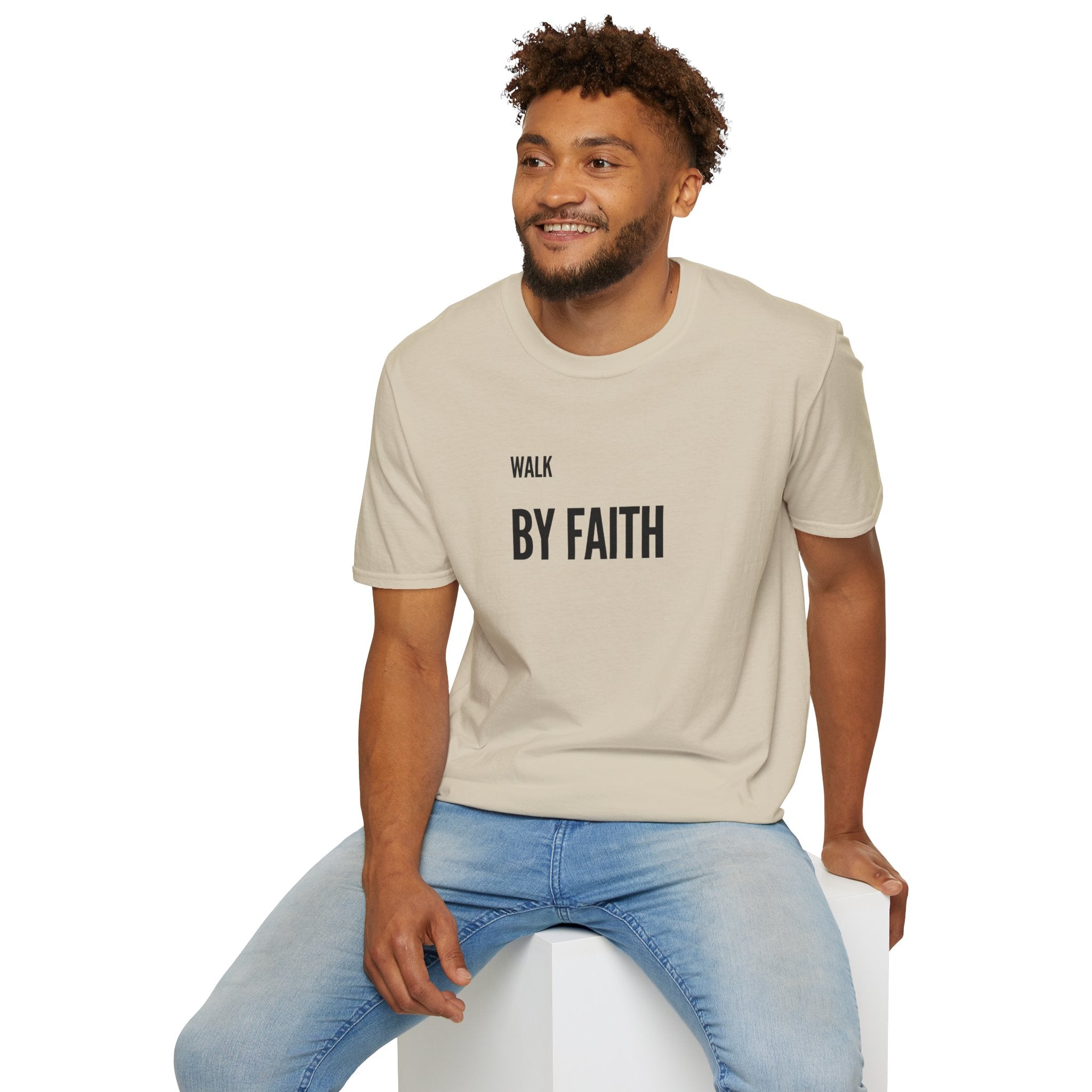 Walk By Faith T-Shirt — Minimal Christian Inspirational Tee