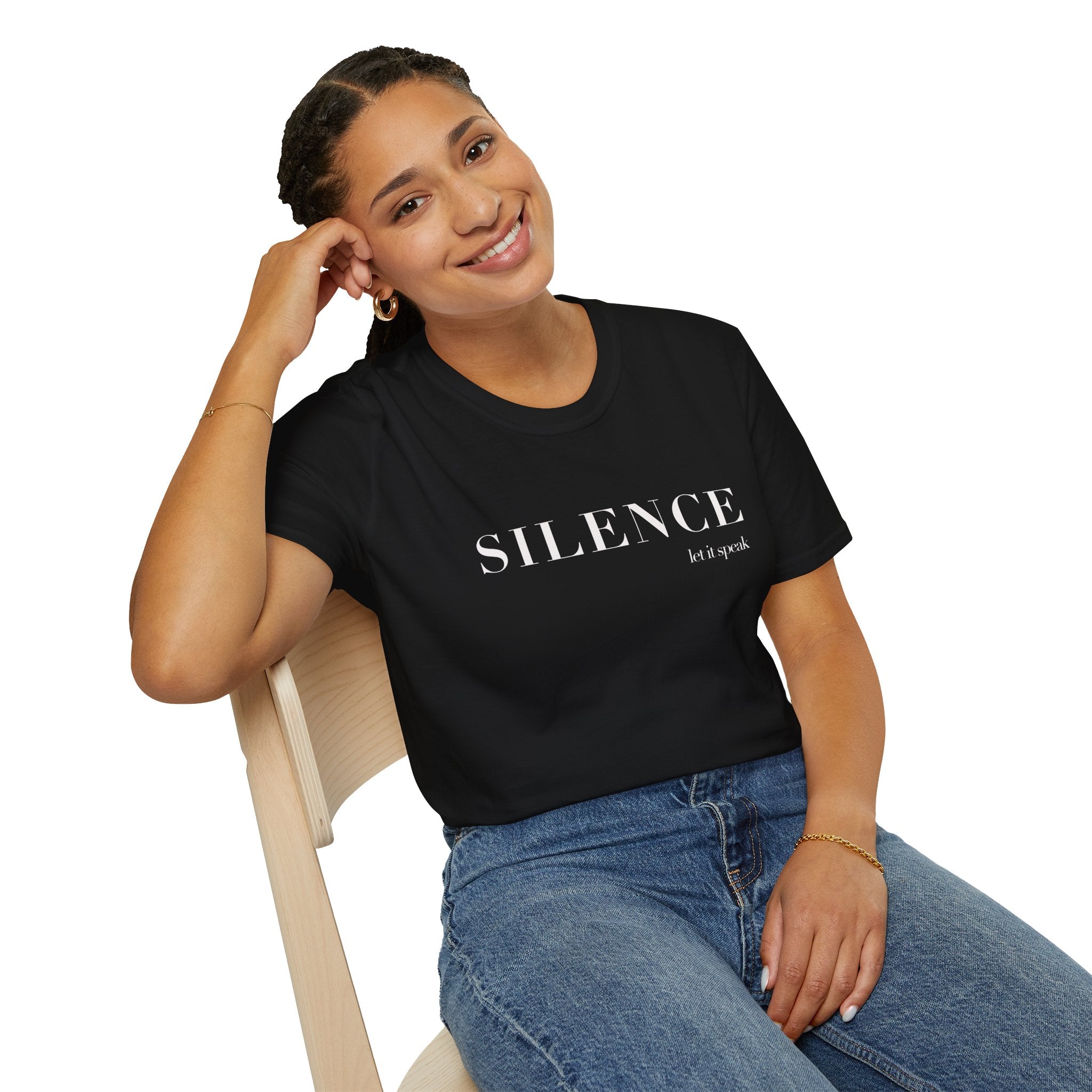 Silence Tee – Minimalist "Silence: be quiet" Graphic T-Shirt
