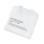 Introvert Definition T-Shirt — Minimalist Funny Introvert Tee