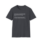 Social Battery Definition T-Shirt — Introvert Humor Tee