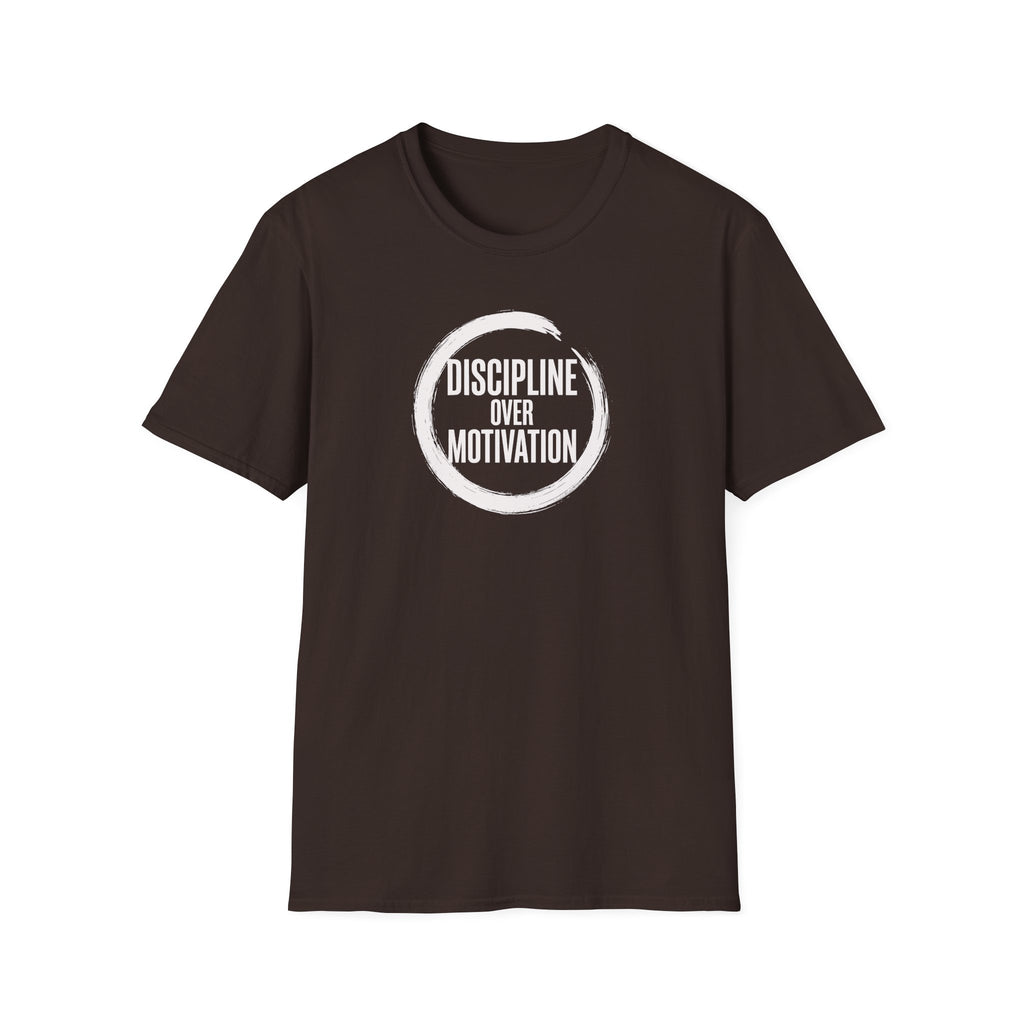 Discipline Over Motivation T-Shirt — Minimal Motivational Fitness Tee