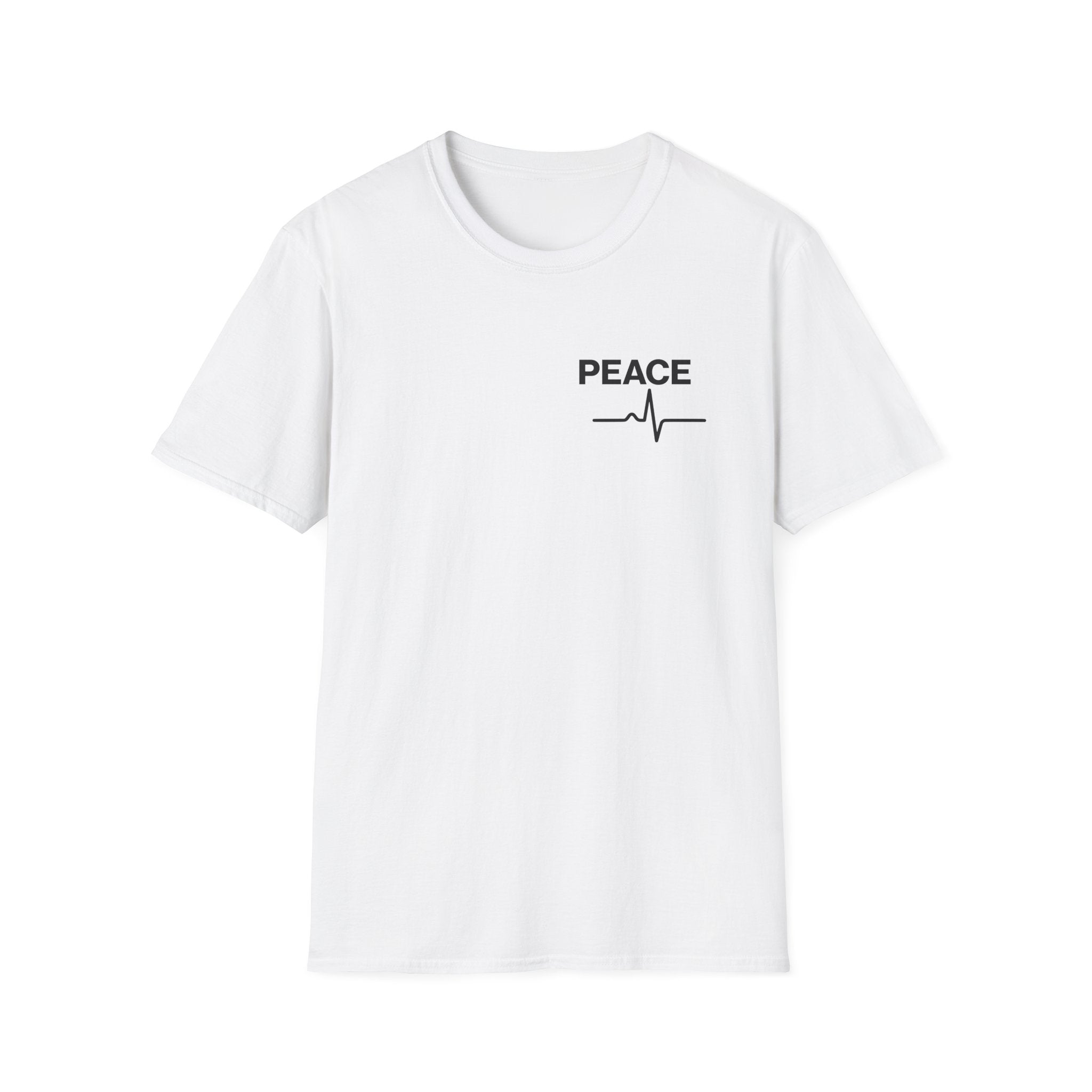 Peace Heartbeat T-Shirt — Minimalist Chest Graphic Tee