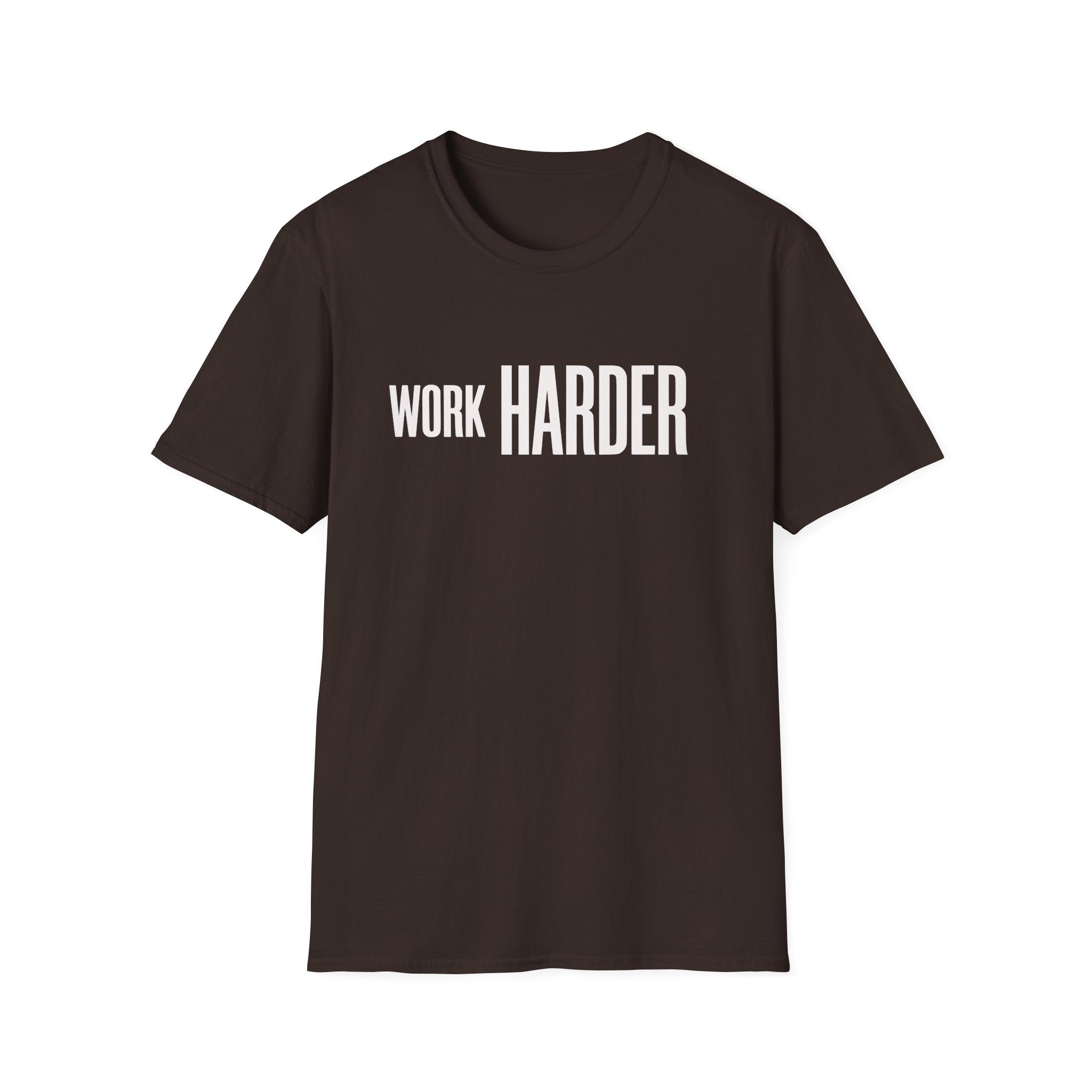 Work Harder T-Shirt — Minimal Motivational Fitness & Productivity Tee