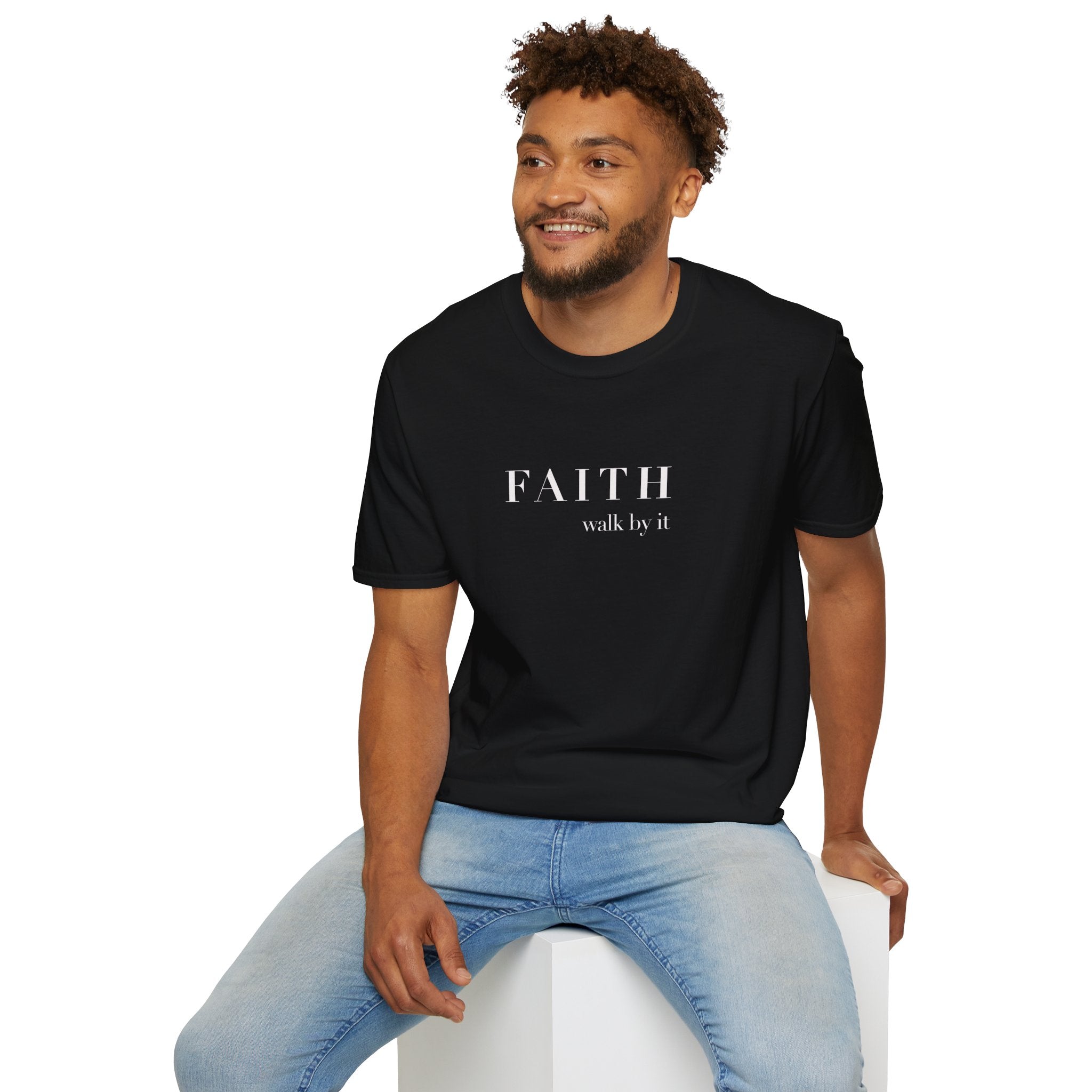 Faith "Walk By It" T-Shirt — Minimalist Inspirational Christian Tee