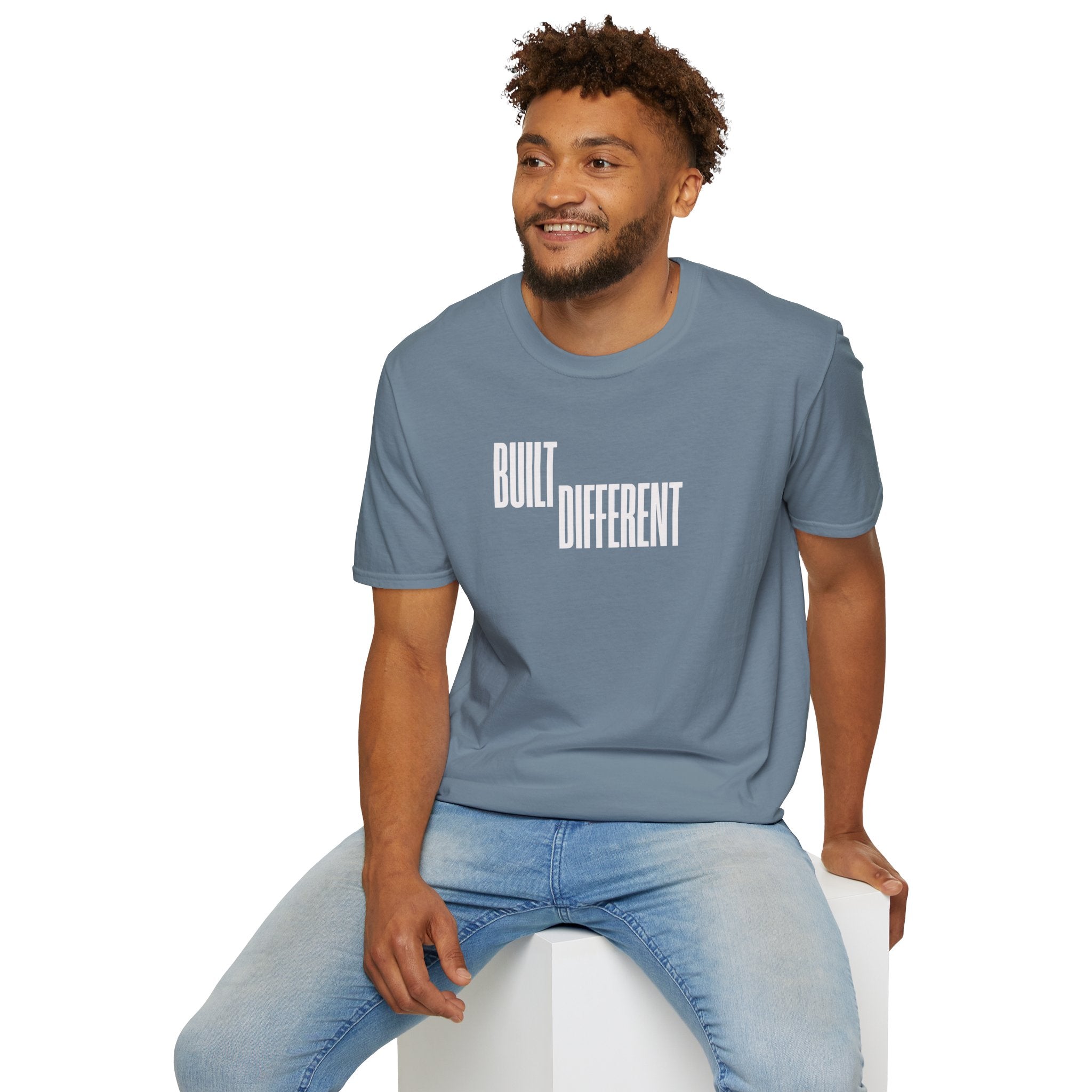 T-Shirt — "Built Different" Minimal Graphic Tee