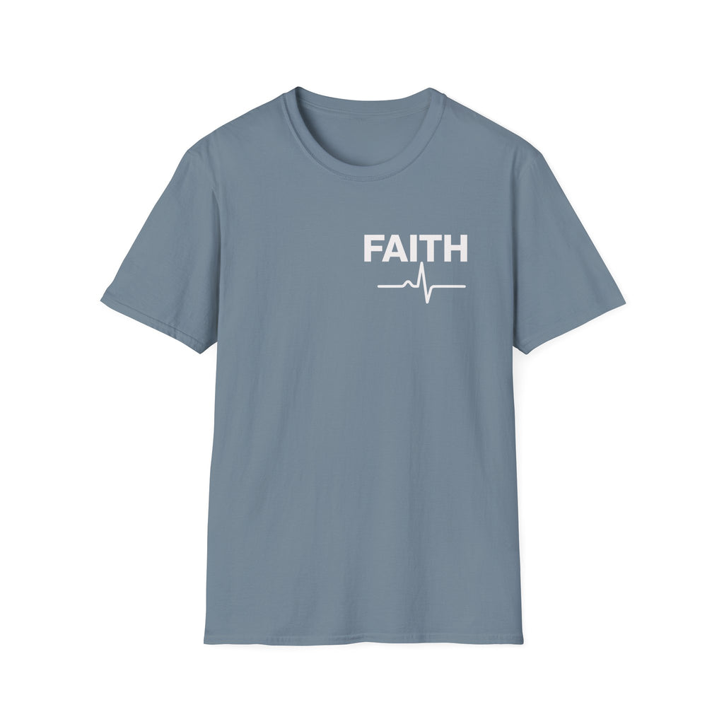 Faith Heartbeat T-Shirt — Faith ECG Minimalist Christian Tee