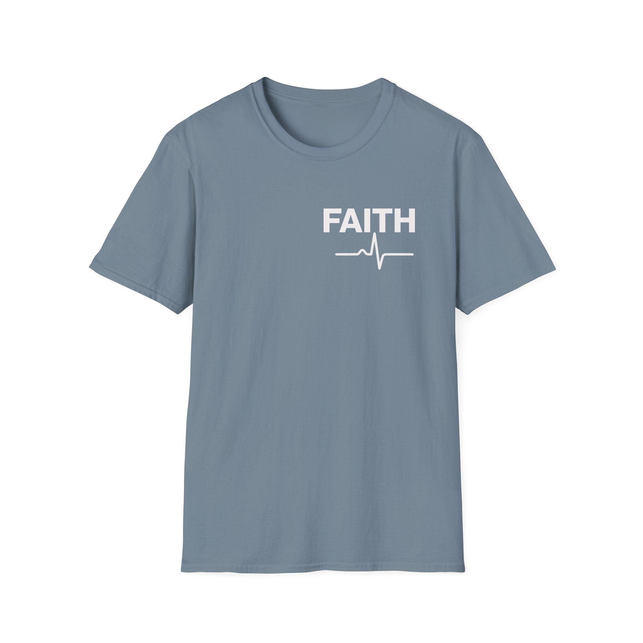 Faith Heartbeat T-Shirt — Faith ECG Minimalist Christian Tee