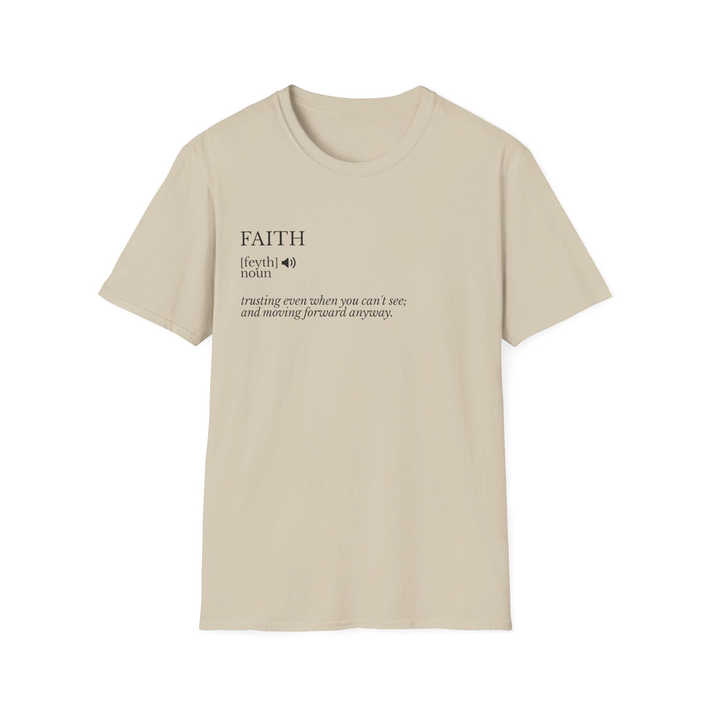 Faith Definition T-Shirt — Minimalist Inspirational Christian Tee