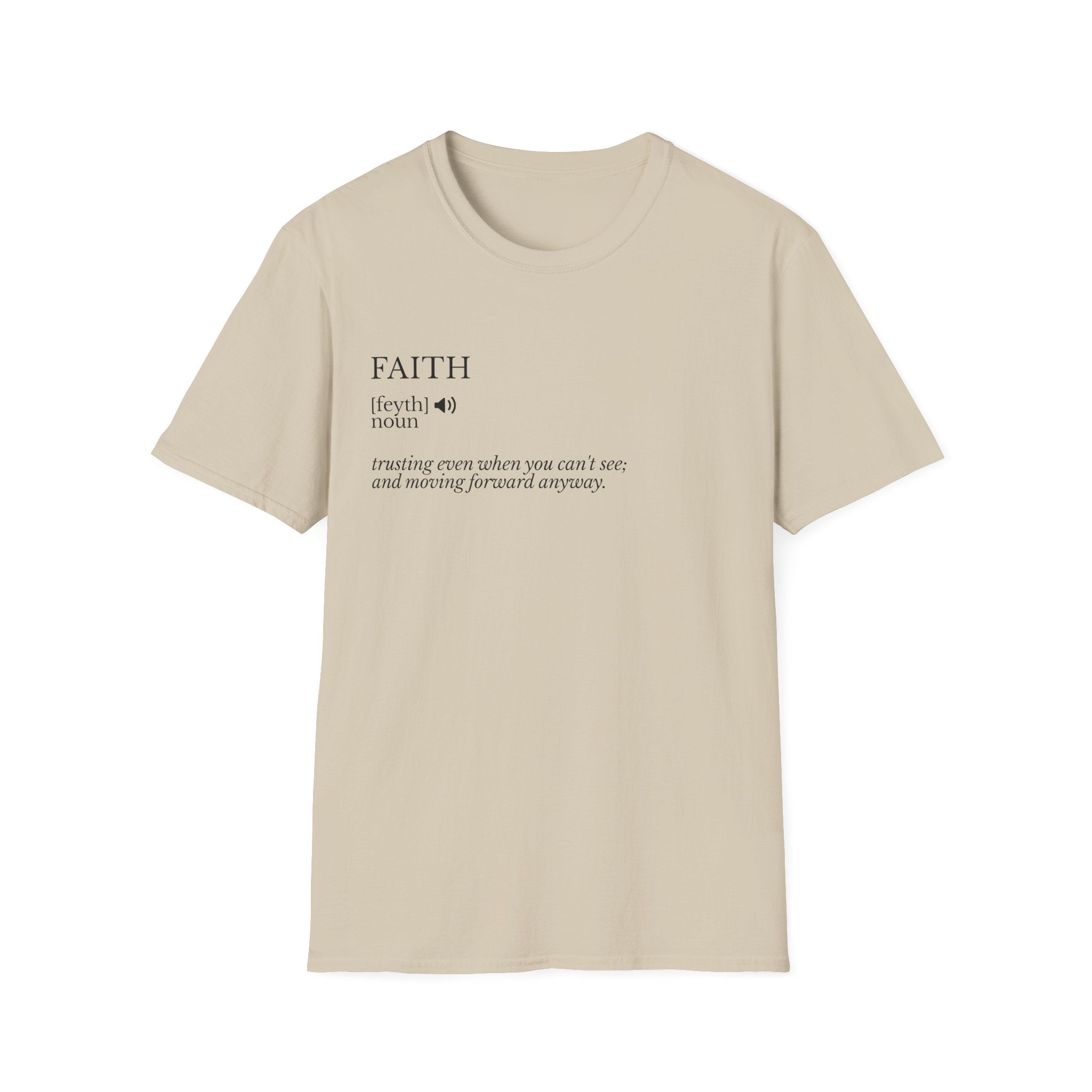 Faith Definition T-Shirt — Minimalist Inspirational Christian Tee