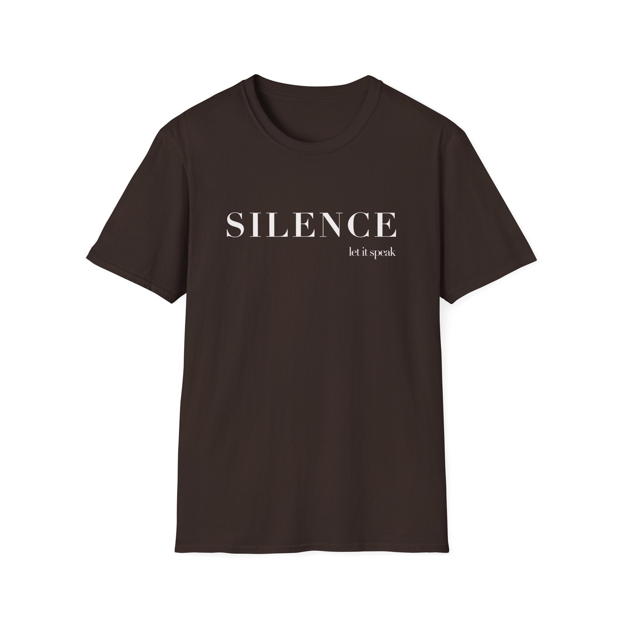 Silence Tee – Minimalist "Silence: be quiet" Graphic T-Shirt