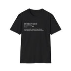 Introvert Definition T-Shirt — Minimalist Funny Introvert Tee