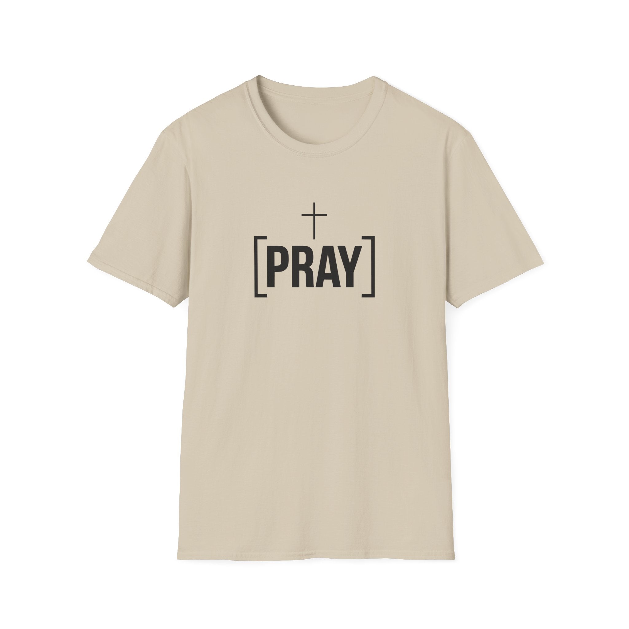 Pray Cross T-Shirt — Minimal Christian Faith Tee