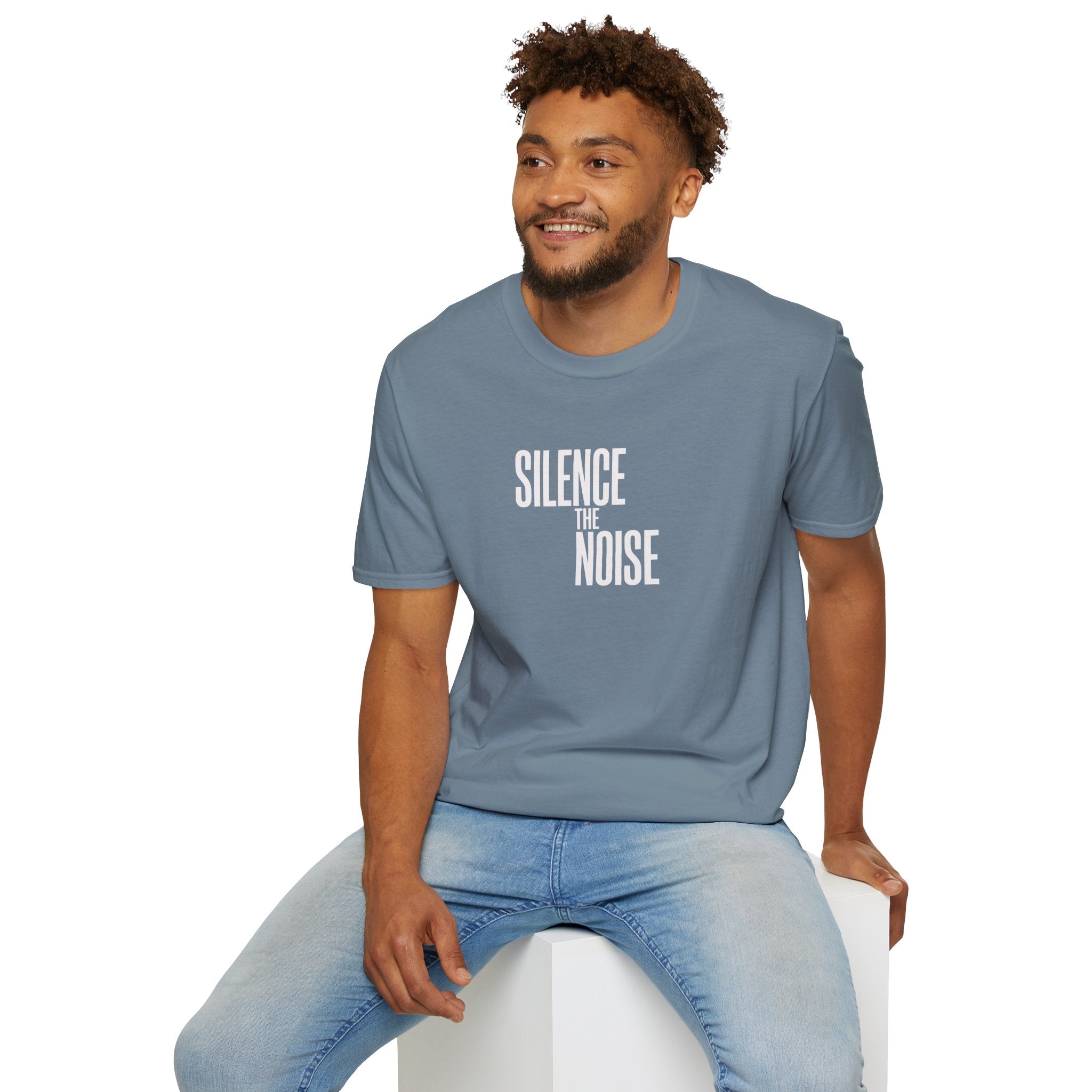 Silence The Noise T-Shirt — Minimalist Motivational Graphic Tee