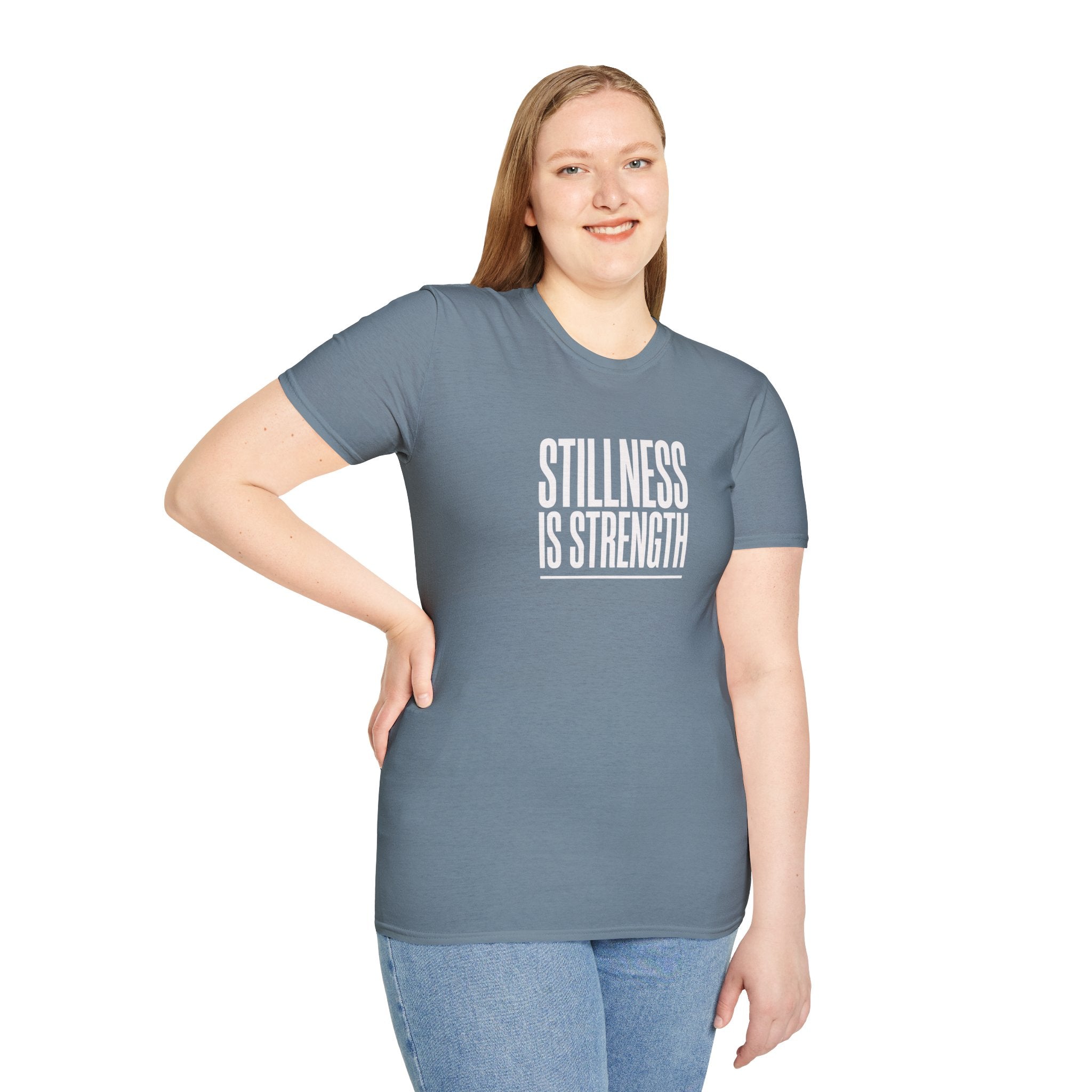 Stillness Is Strength T-Shirt — Minimal Mindfulness Tee