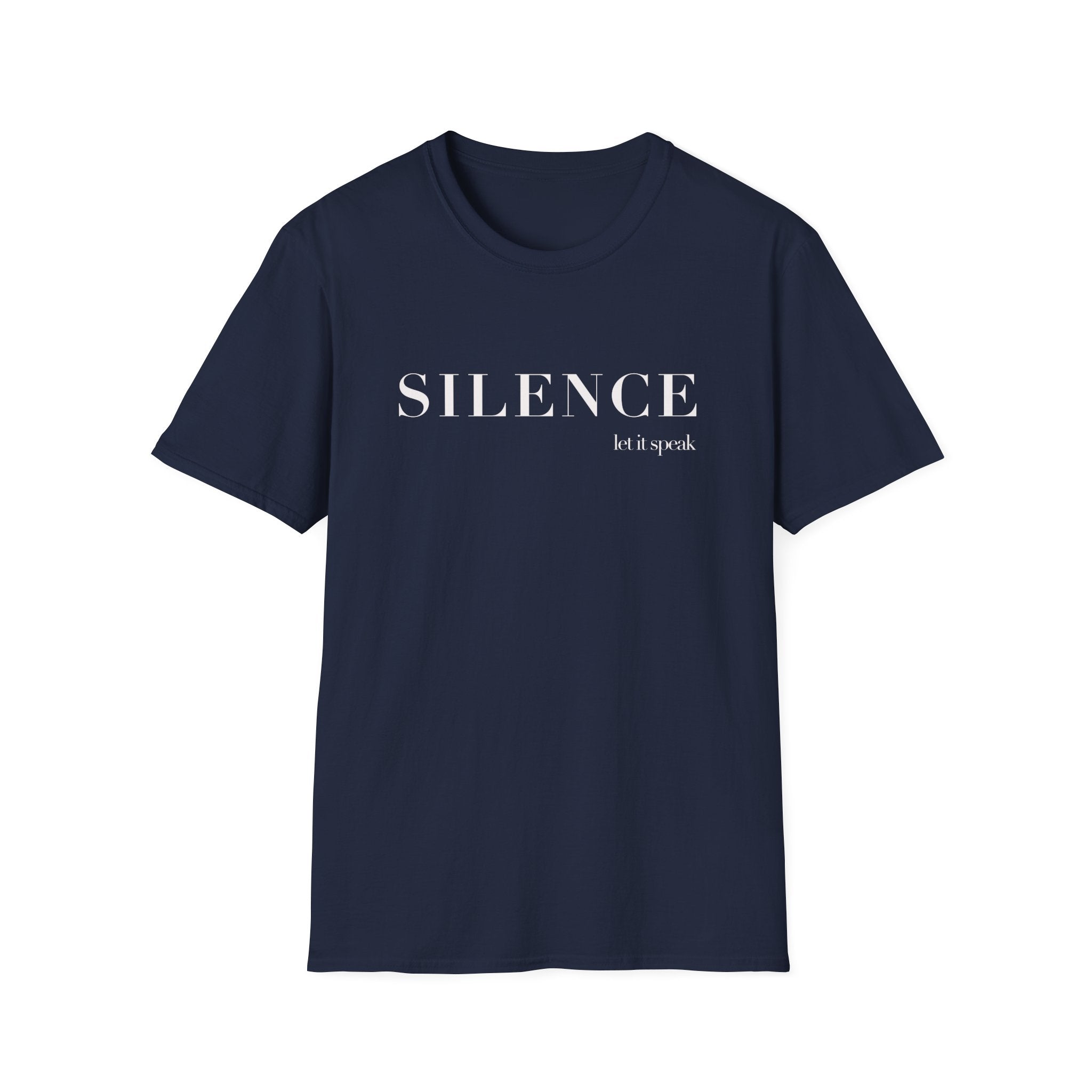 Silence Tee – Minimalist "Silence: be quiet" Graphic T-Shirt