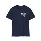 Peace Heartbeat T-Shirt — Minimalist Chest Graphic Tee