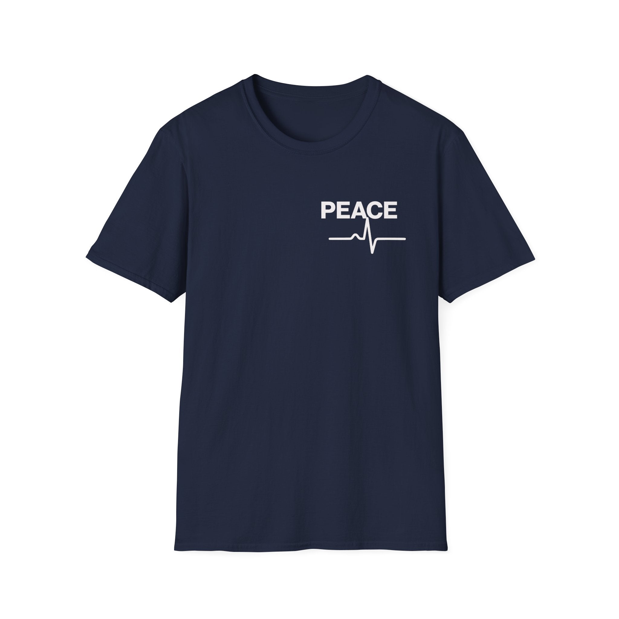 Peace Heartbeat T-Shirt — Minimalist Chest Graphic Tee