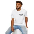Hope T-Shirt with Heartbeat EKG Design - Inspirational Casual Tee
