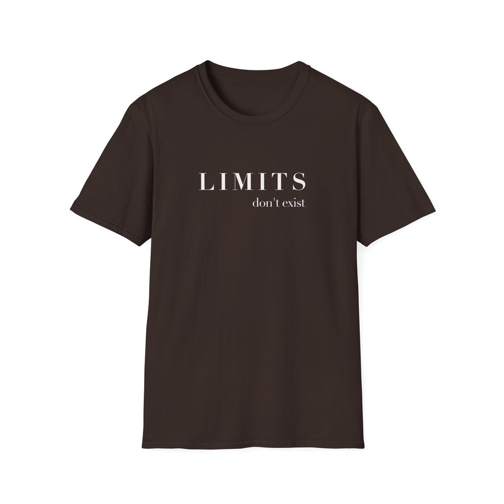 Limits Don’t Exist Tee — Minimal Motivational Graphic T-Shirt