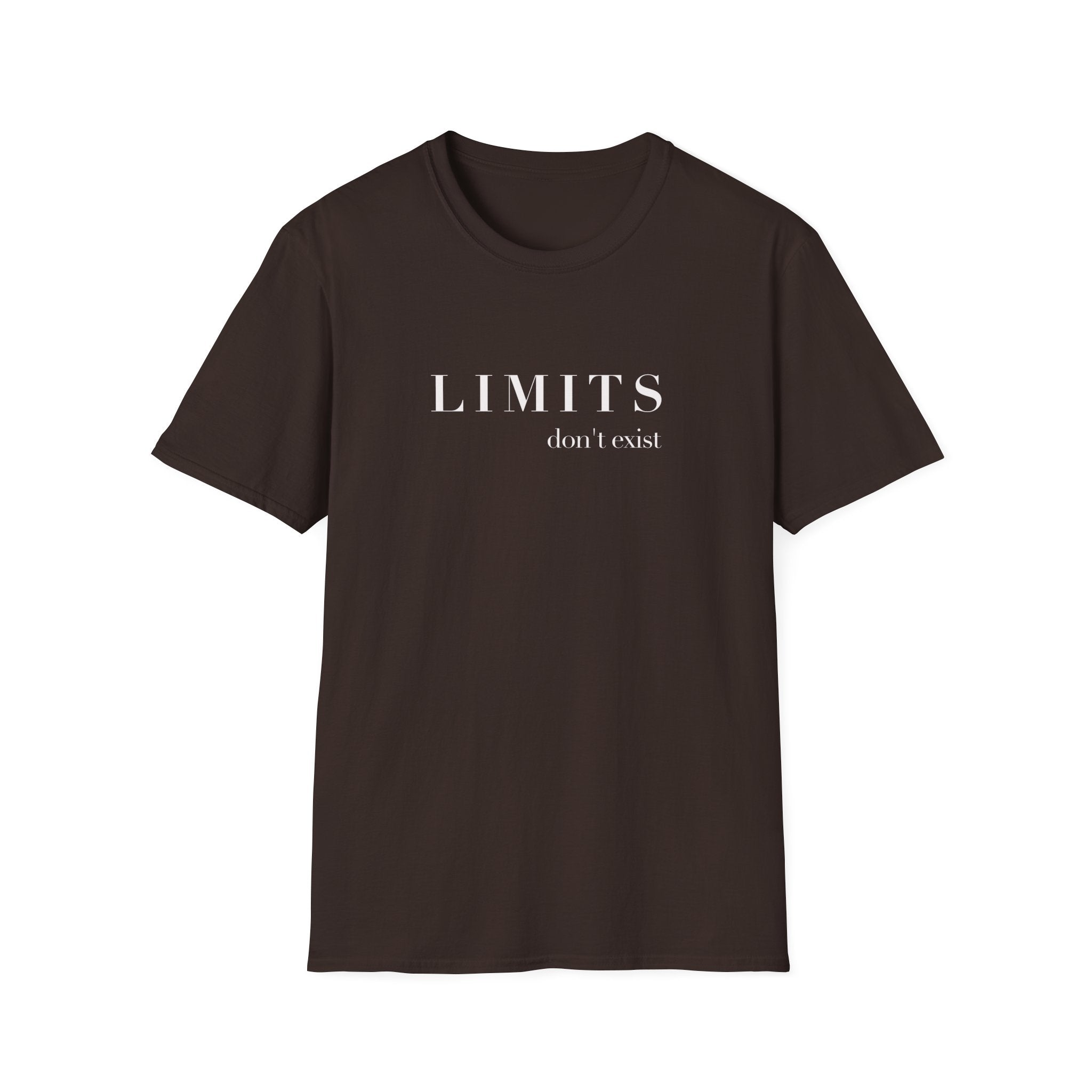 Limits Don’t Exist Tee — Minimal Motivational Graphic T-Shirt